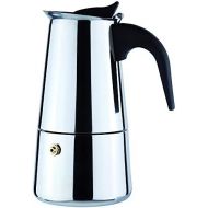 WeHome 6Herd Espresso Maker italienischen Moka Kaffee Topf, Best poliert Edelstahl Kaffeemaschine mit Permanent Filter und hitzebestandig Griff 6-Cup silber