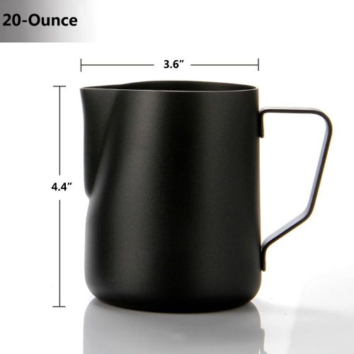  Milk Frothing Pitcher,WeHome Stainless Steel Espresso Coffee Frothing Pitcher Creamer Cappuccino Latte Art Making Cups