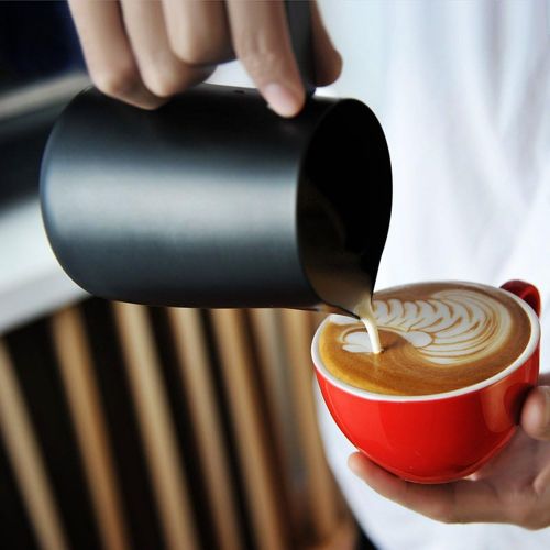  Milk Frothing Pitcher,WeHome Stainless Steel Espresso Coffee Frothing Pitcher Creamer Cappuccino Latte Art Making Cups