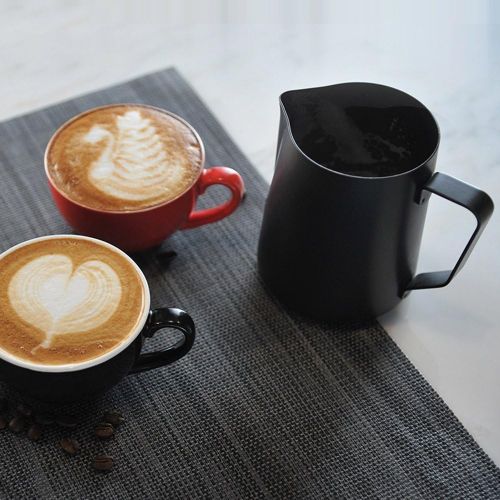  Milk Frothing Pitcher,WeHome Stainless Steel Espresso Coffee Frothing Pitcher Creamer Cappuccino Latte Art Making Cups