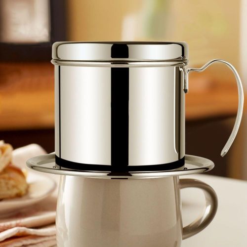  WeHome Coffee Maker Pot, Stainless Steel Vietnamese Coffee Drip Filter Maker Single Cup Coffee Drip Brewer - Portable for Home Kitchen Office Outdoor Use - Best Gift Choice for Baristas a