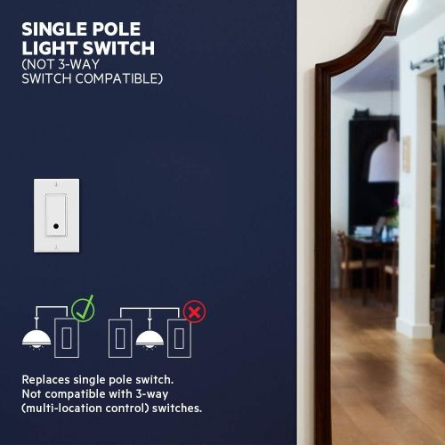  [아마존베스트]WeMo Wemo Light Switch, WiFi enabled, Works with Alexa and the Google Assistant (F7C030fc)