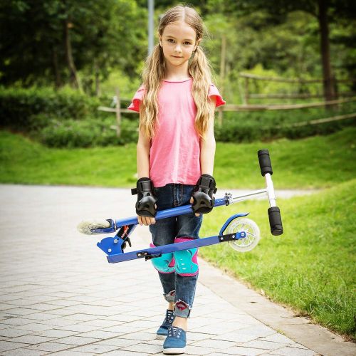  WeSkate Scooter for Kids Foldable Adjustable Height Kick Scooter 2 Light Up Wheels Kids Scooters for Boys Girls Child Age 3-12 Pink