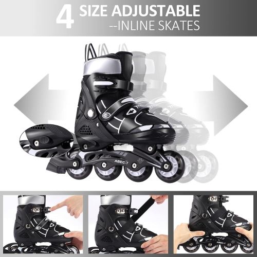  WeSkate Adjustable Inline Skates, Christmas Kids Gift with Kids Light Up Inline Skates for Children Toddlers