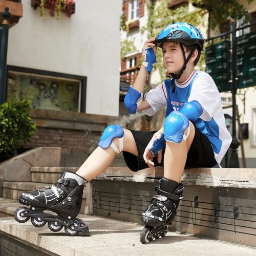  WeSkate Adjustable Inline Skates, Christmas Kids Gift with Kids Light Up Inline Skates for Children Toddlers