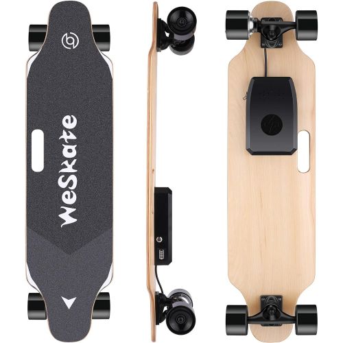  WeSkate Electric Longboard Wireless Remote Control Complete Skateboard Cruiser for Cruising, Carving, Free-Style and Downhill, 8 Layers Maple Skateboard for Adults and Youths