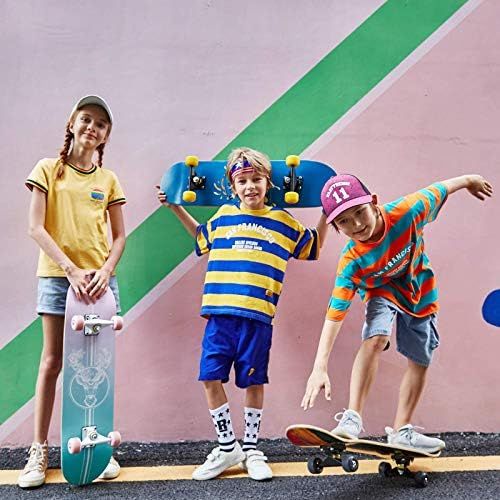  WeSkate Skateboards for Girls Boys Beginners, 31 x 8 Complete Standard Skateboard for Teens & Adults, 7 Layer Canadian Maple Double Kick Concave Skate Board, Birthday Gifts for Kid