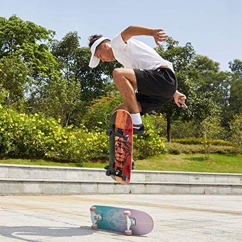  WeSkate Skateboards for Girls Boys Beginners, 31 x 8 Complete Standard Skateboard for Teens & Adults, 7 Layer Canadian Maple Double Kick Concave Skate Board, Birthday Gifts for Kid