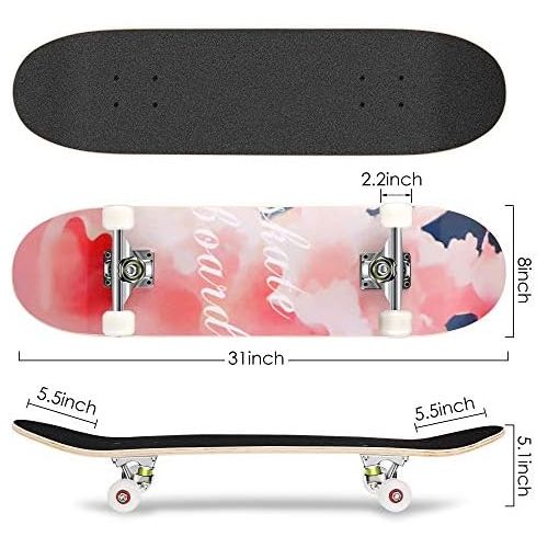  WeSkate Skateboards for Beginners, 31 Inch Complete Skateboard for Kids Teens Adults