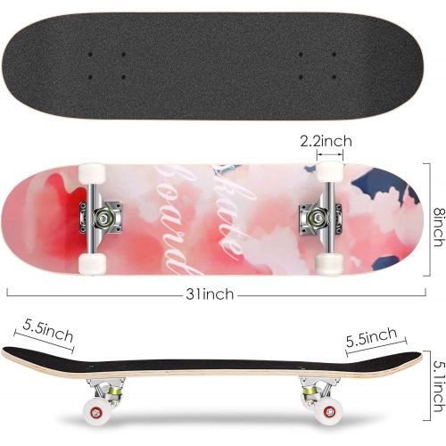  WeSkate Skateboards for Beginners, 31 Inch Complete Skateboard for Kids Teens Adults