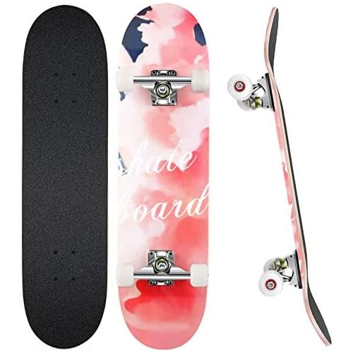  WeSkate Standard Skateboards for Kids 31x8 Complete Skateboard for Boys Girls Teens, 7 Layer Canadian Maple Double Kick Concave Cruiser Trick Skate Board for Beginners Youth Adults