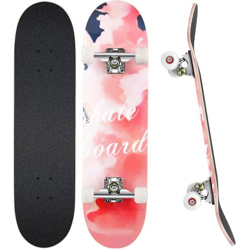  WeSkate Standard Skateboards for Kids 31x8 Complete Skateboard for Boys Girls Teens, 7 Layer Canadian Maple Double Kick Concave Cruiser Trick Skate Board for Beginners Youth Adults