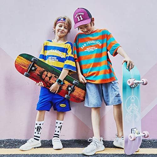  WeSkate Skateboards for Girls Boys Beginners, 31 x 8 Complete Standard Skateboard for Teens & Adults, 7 Layer Canadian Maple Double Kick Concave Skate Board, Birthday Gifts for Kid