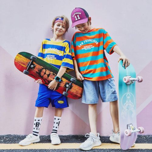  WeSkate Skateboards for Girls Boys Beginners, 31 x 8 Complete Standard Skateboard for Teens & Adults, 7 Layer Canadian Maple Double Kick Concave Skate Board, Birthday Gifts for Kid