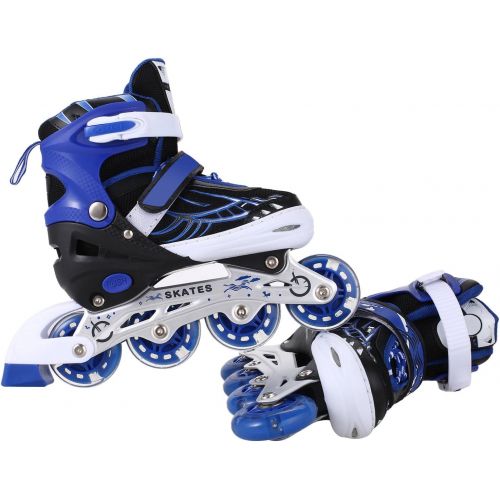  Weskate Adjustable Inline Skates for Kids and Adults Women Full Light Up Blades Roller Skates Boys Girls in Line Skating for Indoor or Outdoor Use