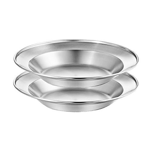  Wealers Unique Complete Messware Kit Polished Stainless Steel Dishes Set Tableware Dinnerware Camping Includes - Cups Plates Bowls Cutlery Comes in Mesh Bags