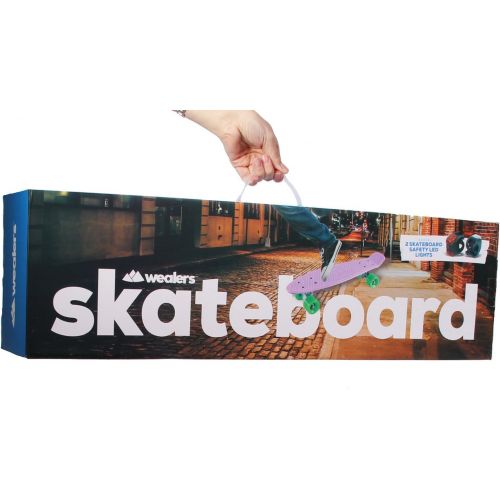  WEALERS Cruiser Skateboard, Green, Medium