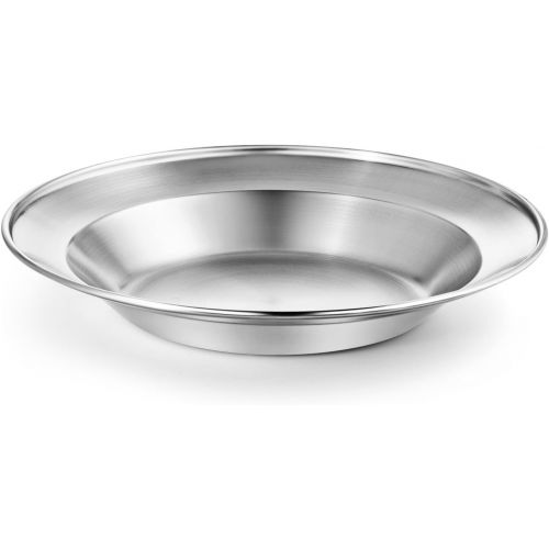  [아마존베스트]Wealers Unique Complete Messware Kit Polished Stainless Steel Dishes Set| Tableware| Dinnerware| Camping| Buffet| Includes - Cups | Plates| Bowls| Cutlery| Comes in Mesh Bags (4 Pe