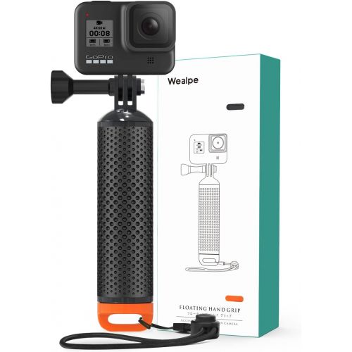  [아마존베스트]Wealpe Floating Hand Grip Waterproof Handle Compatible with GoPro Hero 9, 8, 7, Max, Fusion, Hero (2018), 6, 5, 4, Session, 3+, 3, 2, 1, DJI Osmo, Xiaomi Yi Cameras