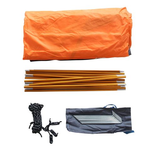 Weanas Pirny Outdoor Camping Tent Easy Set Up 2-3 Person Light Weight Tent Double Layer Aluminum Pole (Orange)