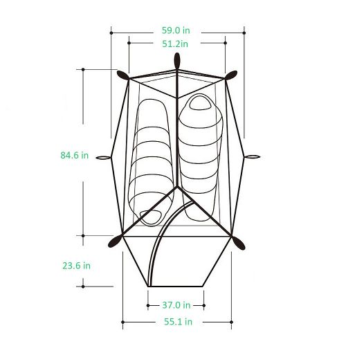  Weanas Vinqliq 2, 3 Person 4 Seasons Lightweight Waterproof Anti-UV Windproof Double Layer Backpacking Tent for Camping, Hiking, Travel, Hunting