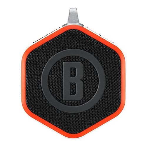  Bushnell Wingman Mini Orange/White GPS Bluetooth Speaker with Wearable4U Ultimate White Earbuds and Wall/Car Chargers Bundle