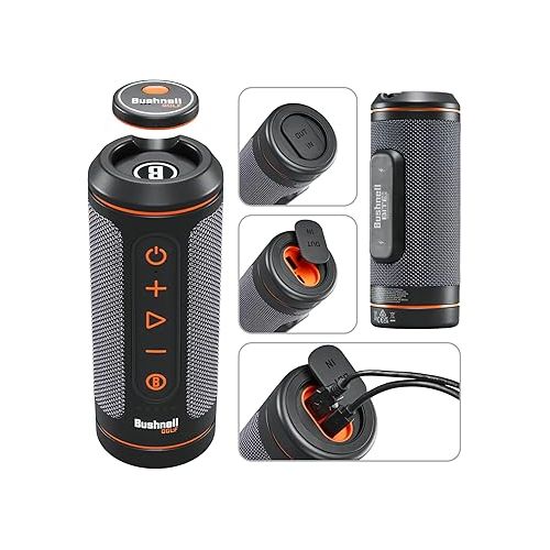  Bushnell Wingman 2 GPS Golf Speaker with Black Earbuds +Wall/Car Adapters Bundle