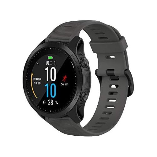  Garmin Forerunner 945 Bundle, Premium GPS Running/Triathlon Smartwatch with Music Included Wearable4U 3 Straps Bundle (Slate/Navy Blue/Black)