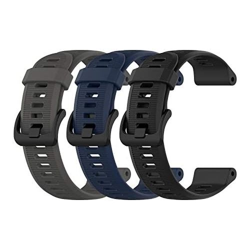  Garmin Forerunner 945 Bundle, Premium GPS Running/Triathlon Smartwatch with Music Included Wearable4U 3 Straps Bundle (Slate/Navy Blue/Black)