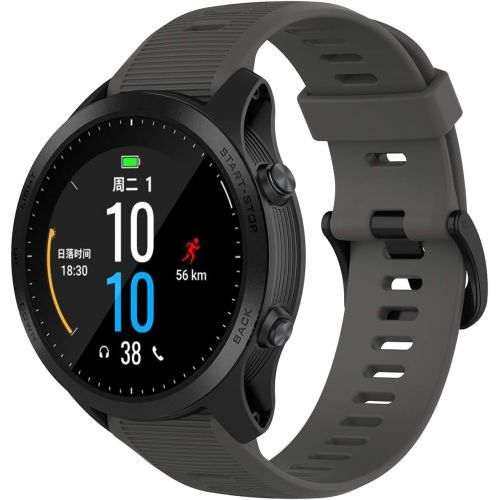  Garmin Forerunner 945 Bundle, Premium GPS Running/Triathlon Smartwatch with Music Included Wearable4U 3 Straps Bundle (Slate/Navy Blue/Black)