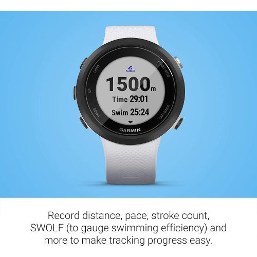  Garmin Swim 2 GPS Swimming Smartwatch with Wearable4U Power Pack Bundle (Whitestone)