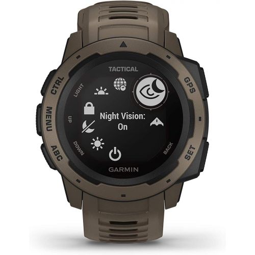  Garmin Instinct Tactical Edition GPS Watch and Wearable4U 2200 mAh Power Bank Bundle (Tactical Coyote Tan)