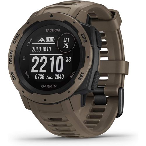  Garmin Instinct Tactical Edition GPS Watch and Wearable4U 2200 mAh Power Bank Bundle (Tactical Coyote Tan)