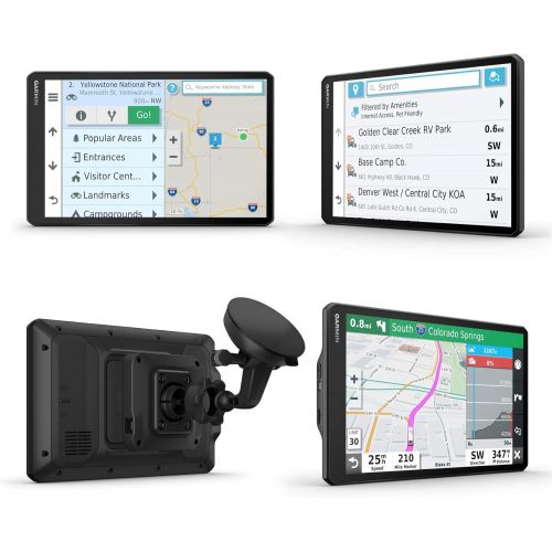  Garmin RV 1090 10in RV Navigator GPS Portable Navigator for RVs with 10in Touchscreen Display, Preloaded Maps with Wearable4U Power Pack Bundle