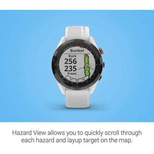  Garmin Approach S62 Premium GPS White Golf Watch with Wearable4U White Earbuds with Charging Power Bank Case Bundle