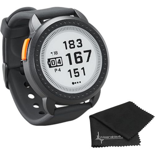  Bushnell iON Edge Golf GPS Watch Black with 38,000 Courses and auto-Course Recognition, GreenView with Wearable4U Lens Cleaning Cloth Bundle