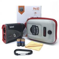 Wearable4u Bushnell Pro X2 Laser Golf Rangefinder 201740 Bundle with Carrying Case, Carabiner, Lens Cloth, and Two (2) CR2 Batteries…