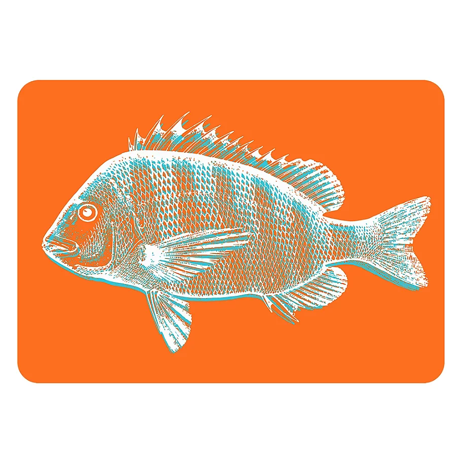  Weather Guard™ The Softer Side by Weather Guard Fish Kitchen Mat in Orange