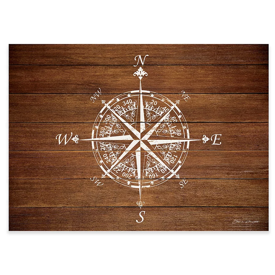 Premium Comfort By Weather Guard™ 22-Inch x 31-Inch Compass on Wood Comfort Mat