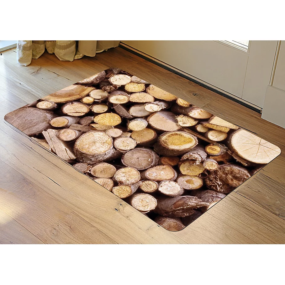  The Softer Side by Weather Guard Stacked Logs Kitchen Mat