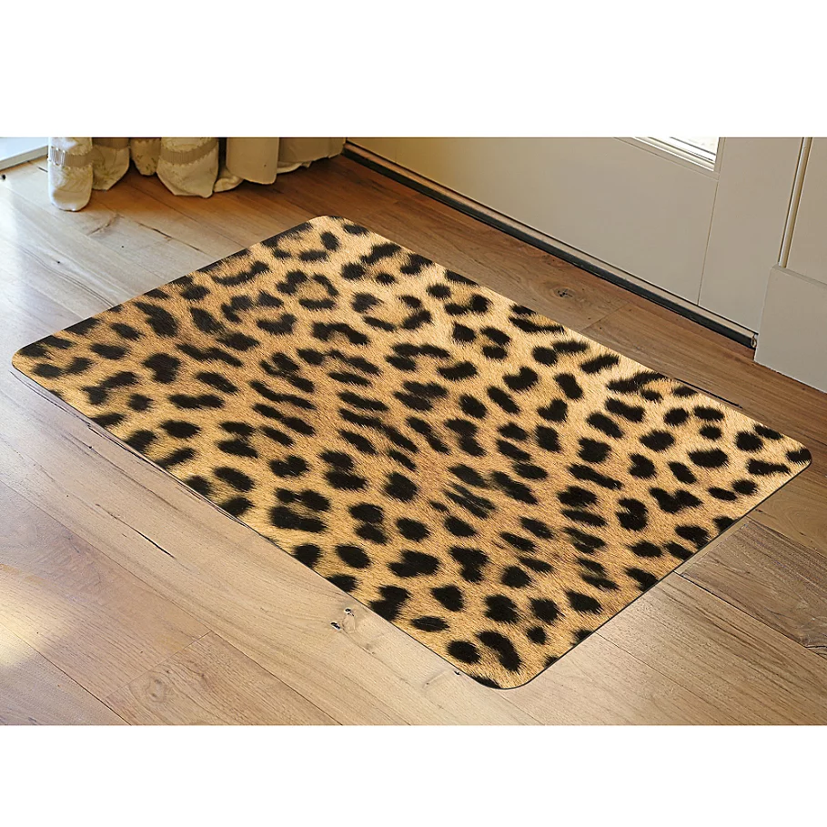  The Softer Side by Weather Guard™ Leopard Kitchen Mat