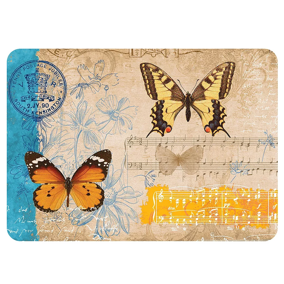 The Softer Side by Weather Guard™ Butterfly Card Kitchen Mat