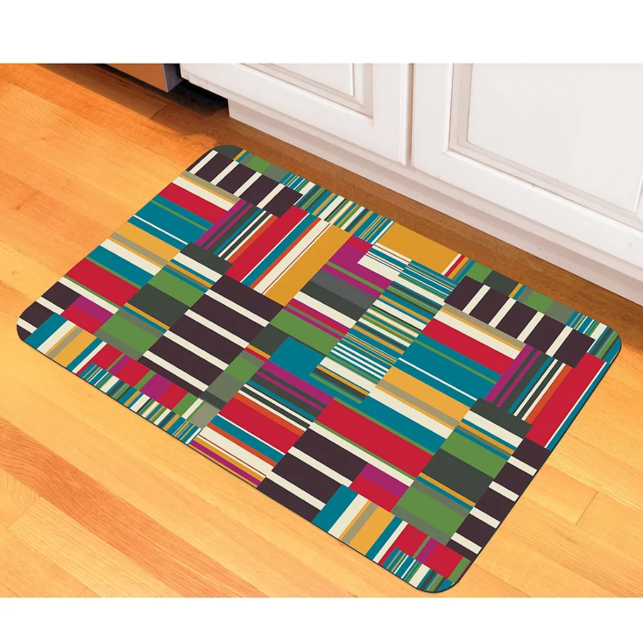  The Softer Side by Weather Guard™ Patchwork Stripe Kitchen Mat