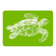 The Softer Side by Weather Guard™ Turtle Kitchen Mat in LimeWhite