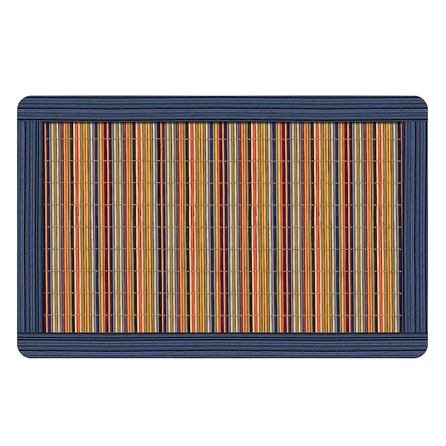 The Softer Side by Weather Guard Blue Straw Mat Kitchen Mat