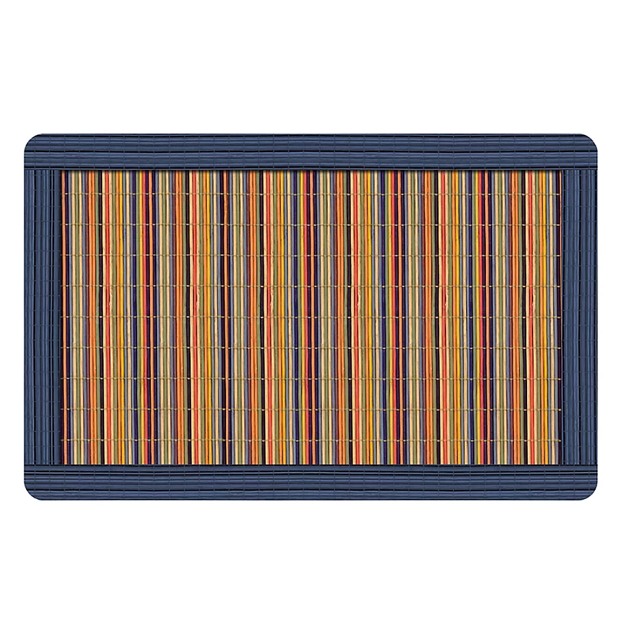  The Softer Side by Weather Guard Blue Straw Mat Kitchen Mat