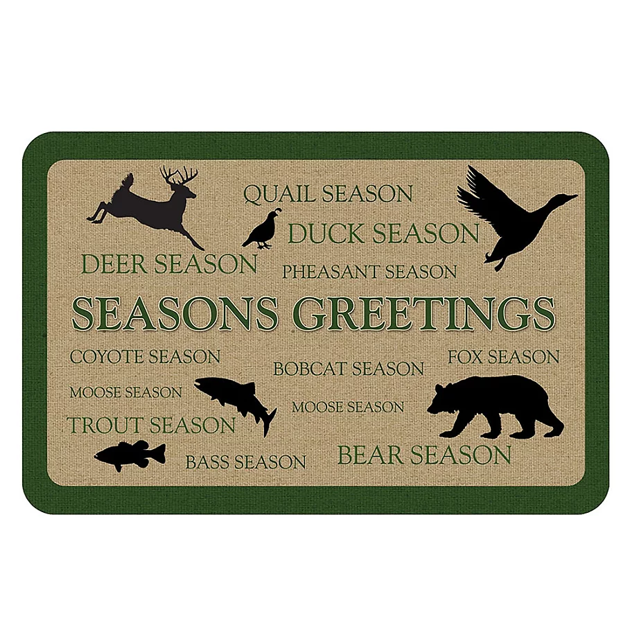  The Softer Side by Weather Guard™ Seasons Greetings Animals Kitchen Mat