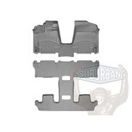 WeatherTech Custom Fit FloorLiner for Nissan Quest - 1st Row Over The Hump, 2nd, 3rd Row (Grey)