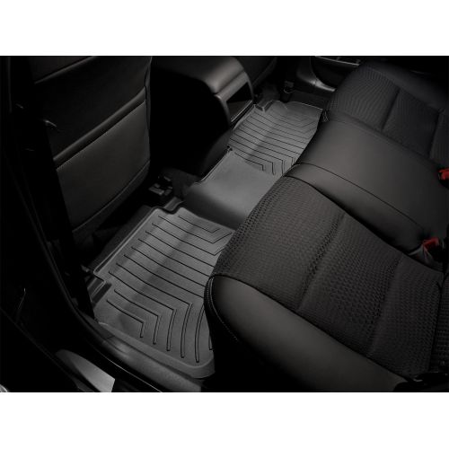  2008-2013 Lincoln MKS Black WeatherTech Floor Liner (Full Set) [Dual Floor Posts]