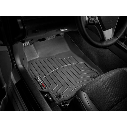  2008-2013 Lincoln MKS Black WeatherTech Floor Liner (Full Set) [Dual Floor Posts]